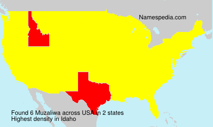 Surname Muzaliwa in USA Surname Muzaliwa in USA