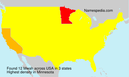 Surname Mwah in USA Surname Mwah in USA