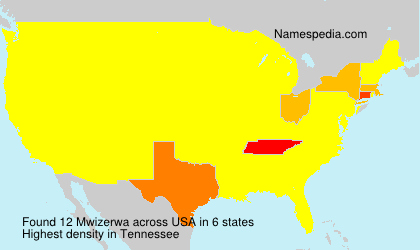 Surname Mwizerwa in USA Surname Mwizerwa in USA
