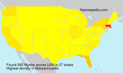 Surname Myette in USA Surname Myette in USA