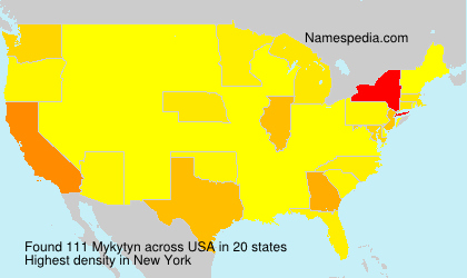 Surname Mykytyn in USA Surname Mykytyn in USA