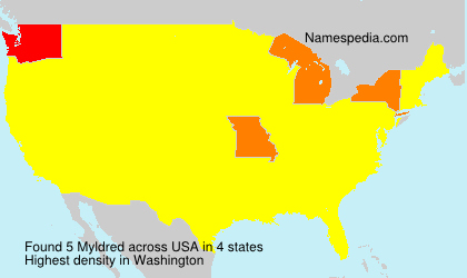 Surname Myldred in USA