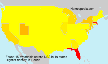 Surname Mylonakis in USA Surname Mylonakis in USA