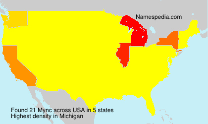 Surname Mync in USA Surname Mync in USA