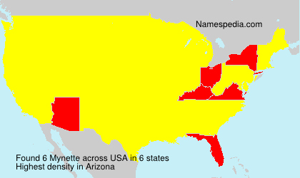 Surname Mynette in USA Surname Mynette in USA