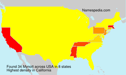 Surname Mynott in USA Surname Mynott in USA