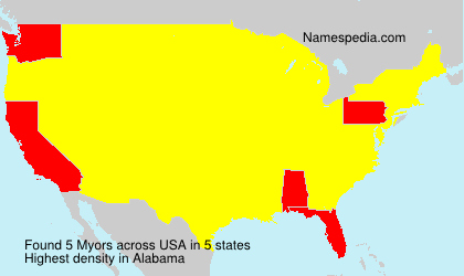 Surname Myors in USA Surname Myors in USA
