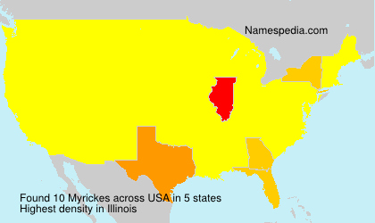 Surname Myrickes in USA Surname Myrickes in USA
