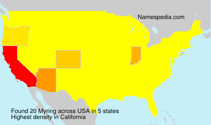 Surname Myring in USA Surname Myring in USA