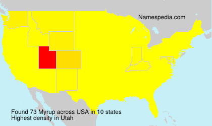 Surname Myrup in USA Surname Myrup in USA