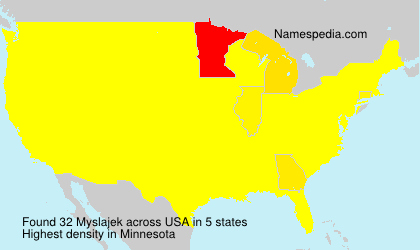 Surname Myslajek in USA Surname Myslajek in USA