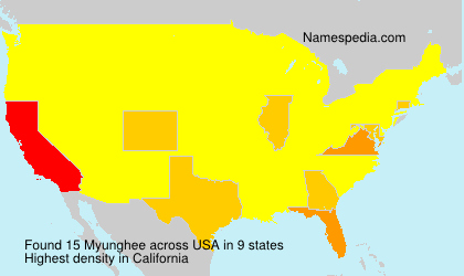 Surname Myunghee in USA Surname Myunghee in USA