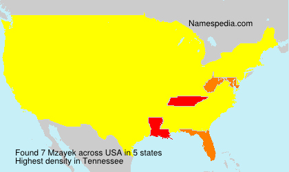 Surname Mzayek in USA