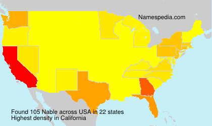 Surname Nable in USA Surname Nable in USA