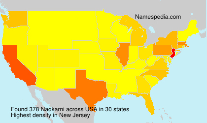 Surname Nadkarni in USA Surname Nadkarni in USA