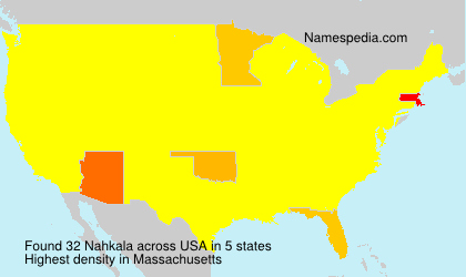 Surname Nahkala in USA Surname Nahkala in USA