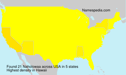 Surname Naholowaa in USA Surname Naholowaa in USA