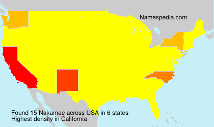 Surname Nakamae in USA Surname Nakamae in USA