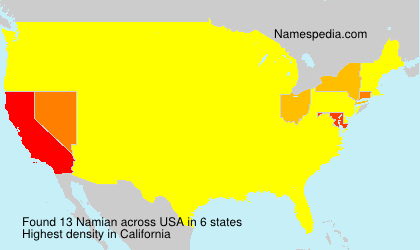 Surname Namian in USA Surname Namian in USA