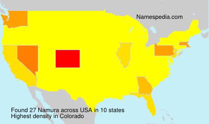 Surname Namura in USA