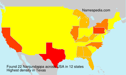 Surname Nanjundappa in USA Surname Nanjundappa in USA
