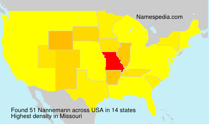 Surname Nannemann in USA Surname Nannemann in USA