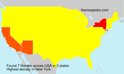 Surname Narabe in USA Surname Narabe in USA