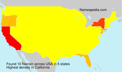 Surname Narrain in USA Surname Narrain in USA