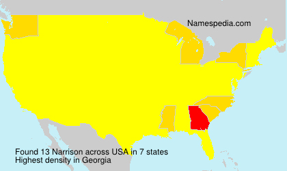Surname Narrison in USA Surname Narrison in USA