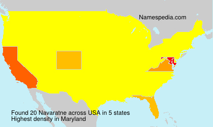 Surname Navaratne in USA Surname Navaratne in USA