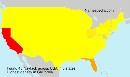 Surname Nayfack in USA