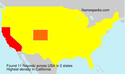 Surname Nayoski in USA Surname Nayoski in USA