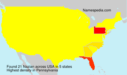 Surname Nazian in USA Surname Nazian in USA