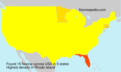 Surname Nazzar in USA