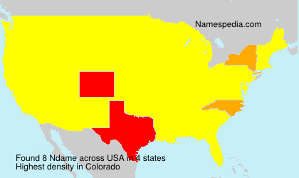 Surname Ndame in USA Surname Ndame in USA