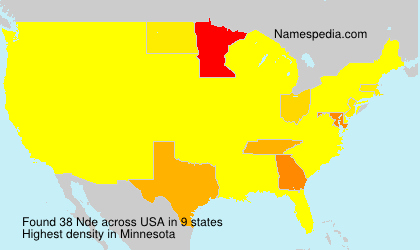 Surname Nde in USA Surname Nde in USA
