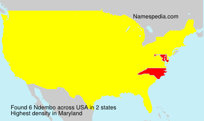 Surname Ndembo in USA Surname Ndembo in USA