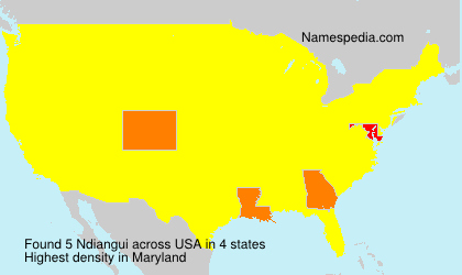 Surname Ndiangui in USA Surname Ndiangui in USA
