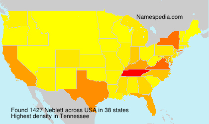 Surname Neblett in USA Surname Neblett in USA