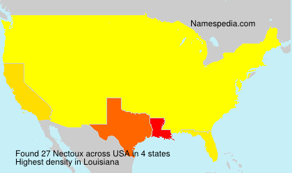 Surname Nectoux in USA Surname Nectoux in USA