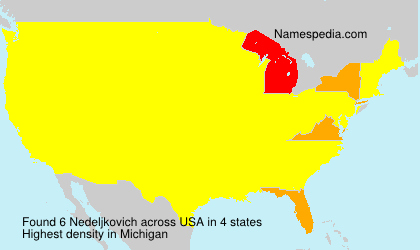 Surname Nedeljkovich in USA Surname Nedeljkovich in USA