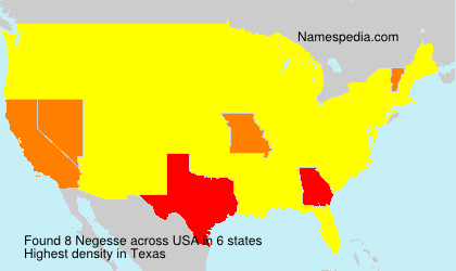 Surname Negesse in USA Surname Negesse in USA
