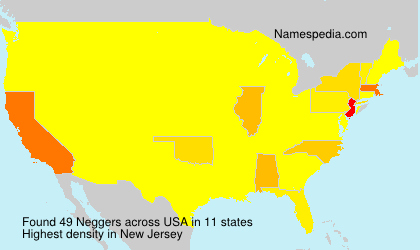 Familiennamen Neggers - USA