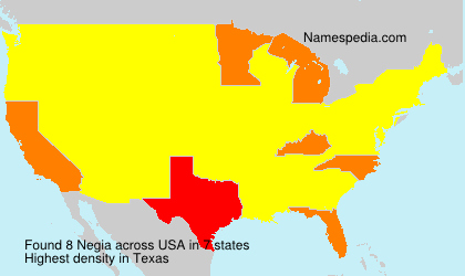 Surname Negia in USA Surname Negia in USA
