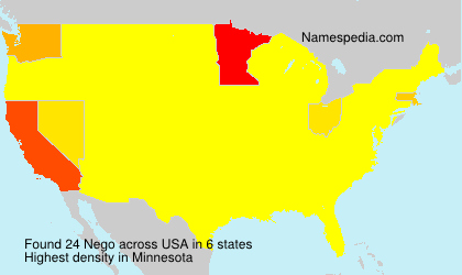 Surname Nego in USA