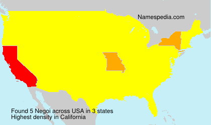 Surname Negoi in USA Surname Negoi in USA