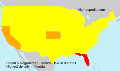 Surname Negomireanu in USA Surname Negomireanu in USA