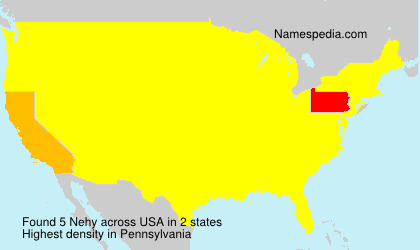 Surname Nehy in USA Surname Nehy in USA