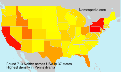 Surname Neider in USA Surname Neider in USA