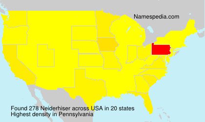 Surname Neiderhiser in USA Surname Neiderhiser in USA